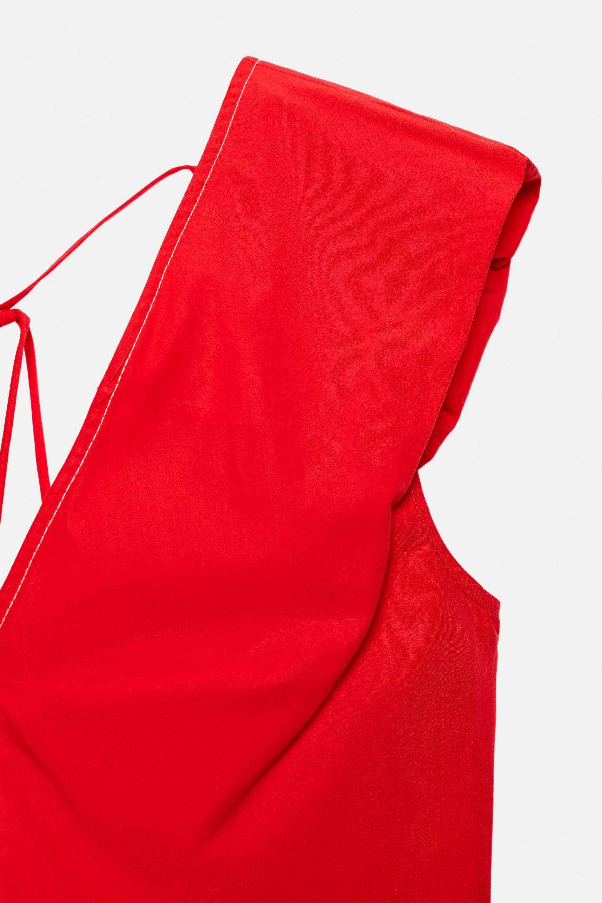 CONTRAST STITCH POPLIN TOP